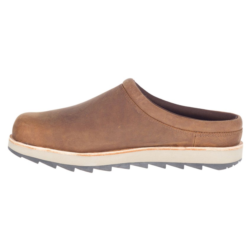 Sabots Merrell Juno Clog Leather Marron Homme | D.T.ORZE